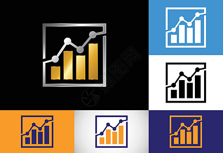 多种颜色变化财务和会计标志设计矢量模板贸易经济贷款成功办公室网络投资身份银行品牌图片