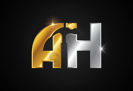 首字母 A H Logo 设计矢量 用于公司商业身份的图形字母符号首都网络字体推广奢华营销品牌主义者艺术插图图片