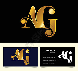 初始会标字母 AG 标志设计向量 公司业务的图形字母符号推广商业品牌主义者身份插图营销艺术网络首都图片