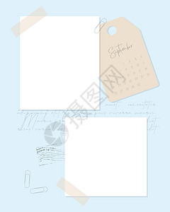 2022年9月的蓝色空白日历 模板 列表 提醒 印章 剪贴 计划 古董图片