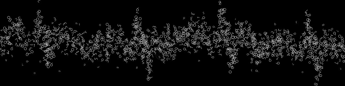 下降的数字 大数据概念 二进制白色混沌飞行数字 黑色背景上理想的未来主义旗帜 带有下降数字的数字矢量插图图片