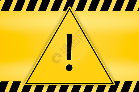 三角形框内的感叹号注意警告危险标志和警告线危险警告以引起注意丝带障碍边界磁带风险注意力场景冒险警报横幅图片