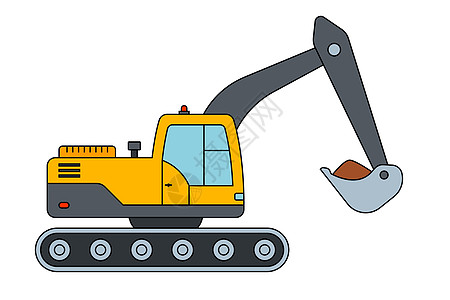 黄色挖土机挖掘建筑工地的地面装载机自卸车玩具液压挖掘机土壤卡车工作运输机器图片