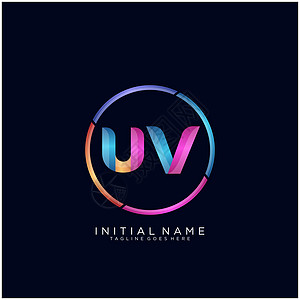 UV 字母标识图标设计模板元素标签创造力营销网络艺术身份公司字体紫外线品牌图片