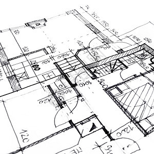 房屋项目的建筑绘图计划建筑 工程和房地产风格的概念办公室商业工程师建筑学财产蓝图建设者打印插图图表图片