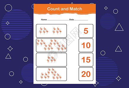 计数并匹配正确的数字 数一数有多少只鸟并选择正确的数字学习闲暇团体活动计算学校游戏测试代数插图图片