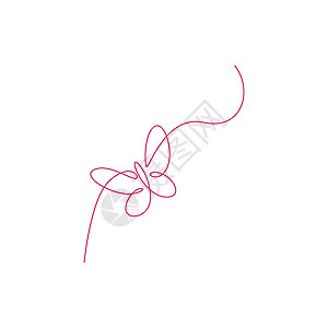 蝴蝶线艺术图片图像插图模板黑色一条线蝴蝶昆虫创造力线条卡片粉色草图动物图片