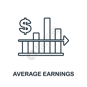 平均收入平面图标 审计员收藏中的彩色元素符号 用于网页设计 信息图表等的平面平均收入图标标志薪水库存贷款首都员工安全商务贫困投资图片