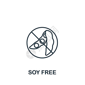 Soy Free 图标 模板 网络设计和信息图的线性简单图标图片