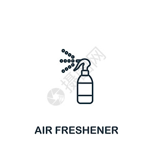空气清新图标 用于模板 网络设计和信息图的线性简单图标图片