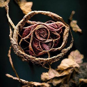 以干葡萄干干红玫瑰图示 3d插图绘画宏观摄影野花草本植物水彩叶子花瓣乡村木头图片