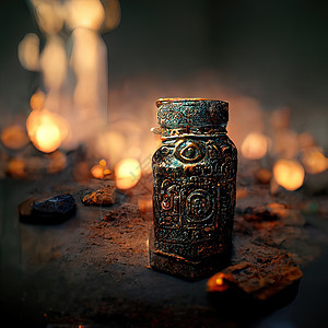 古代神神工艺品的数字艺术 3D插图考古学容量地面陶瓷季节酒厂花瓶陶器历史黏土图片