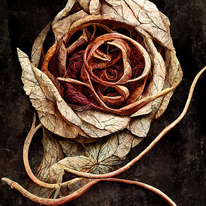 以干葡萄干干红玫瑰图示 3d插图绘画植物水彩花束野花花瓣植物群荒野摄影药品图片