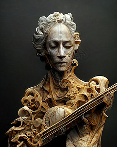 男装小提琴手巴洛克雕像照片乐器风格乐队小提琴娱乐低音音乐家古董文化歌曲图片