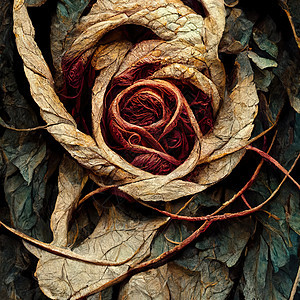 以干葡萄干干红玫瑰图示 3d插图绘画橙子玫瑰木头乡村叶子药品水彩摄影植物图片