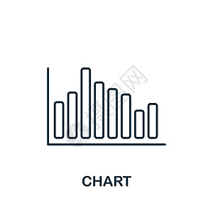 图表图标 用于模板 网络设计和信息图的线条简单图标图片