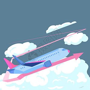 飞机在空中飞行 展示严谨的信息 新思想出现 注 飞翔者是其中的一部份 请见此商业墙纸冒险商务卡通片机翼勘探速度飞行器旅游图片