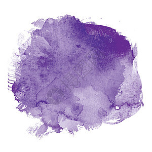白色背景上的紫色水彩 它是一个手画 纸上喷洒的颜色图片