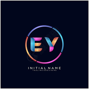 EY 字母标志图标设计模板元素营销艺术推广网络身份卡片标签标识品牌插图图片