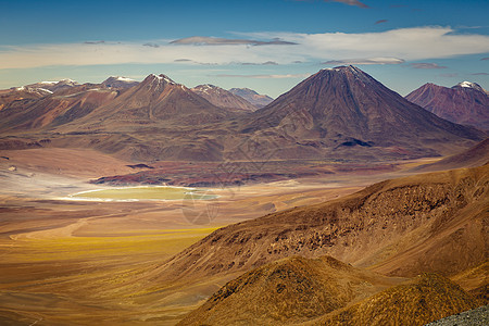 阿塔卡马沙漠 火山 Lejia湖和智利北部干旱地貌生态旅游景观蓝色假期全景国际山脉普纳天空气候图片