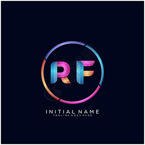 RF 字母标志图标设计模板元素公司卡片标签字体标识网络黑色创造力插图品牌图片