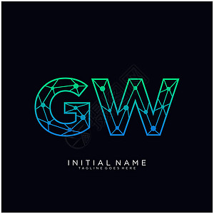 GW 字母标识图标设计模板元素创造力推广营销插图网络身份艺术公司字体商业图片