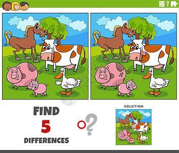 与草原上卡通动物不同游戏的差别图片