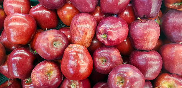用于红成熟苹果多媒体背景组的新鲜红苹果 可使用色彩植物饮食果食者食物团体小吃营养红色产品图片