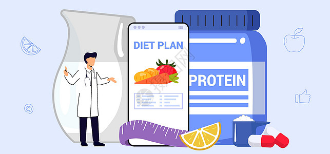 营养师理念 饮食计划 减肥计划 在线医疗咨询药物插图锻炼身体重量课程测试食物损失均衡图片