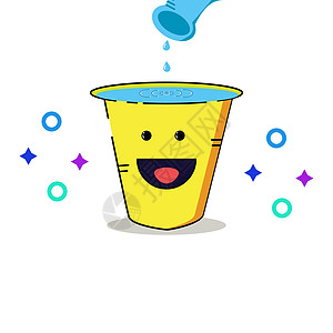 水桶样式图标可爱设计插图图片