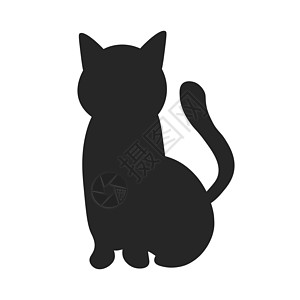 猫矢量图标 猫剪影符号 用于移动概念和网页设计的线性风格标志 房子动物符号标志插图 矢量图形矢量 每股收益模版猫咪网络兽医冒充宠图片
