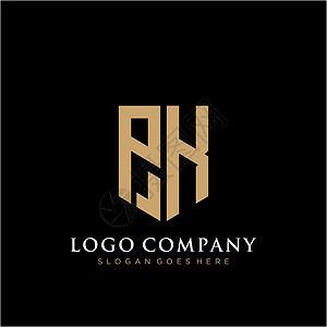 PK 字母标识图标设计模板元素网络公司插图创造力身份营销推广艺术品牌黑色图片
