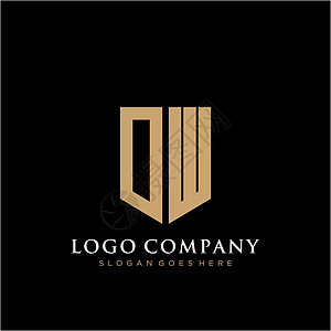 OW 字母标识图标设计模板元素艺术创造力公司字体品牌营销标签商业网络插图图片