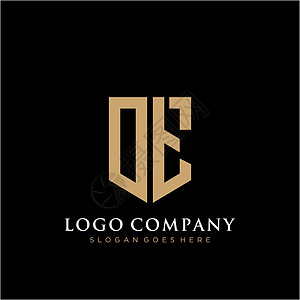 OT 字母标志图标设计模板元素创造力黑色品牌推广卡片标签身份时赛字体插图图片