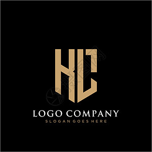 KL 字母标识图标设计模板元素字体创造力身份黑色商业公司推广插图营销艺术图片