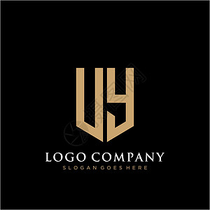 UY 字母标志图标设计模板元素插图字体艺术公司网络营销身份标签创造力黑色图片