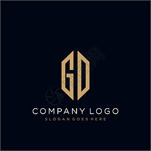 GD 字母标识图标设计模板元素营销网络字体黑色品牌艺术插图商业创造力卡片图片