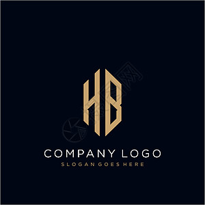 HB 字母标识图标设计模板元素艺术创造力营销商业插图身份网络品牌卡片乙肝图片