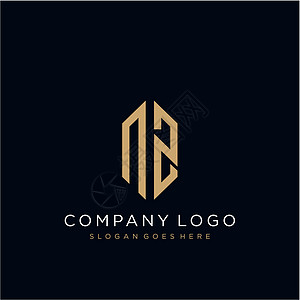 NZ 字母标志图标设计模板元素营销艺术网络身份标签黑色推广品牌公司字体图片