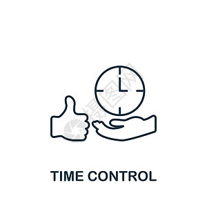 时间控制图标 模板 网络设计和信息图的线条简单图标图片