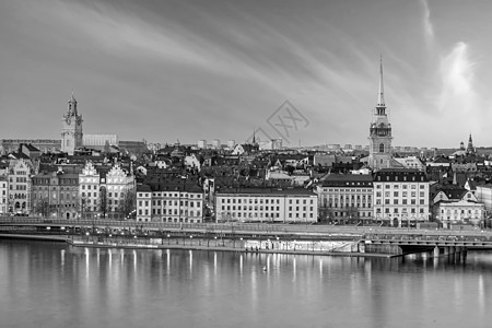 斯德哥尔摩老城市天线 瑞典城市风景景观首都教会旅行房子旅游蓝色天空建筑建筑学图片