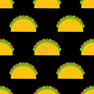 美味墨西哥墨西哥玉米卷饼食品无缝模式图片