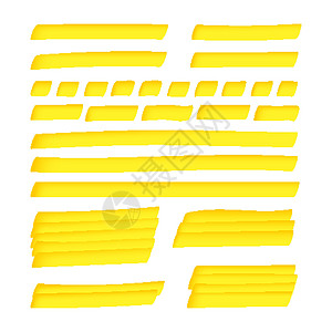 黄色固态和破碎的现实亮点线条图片
