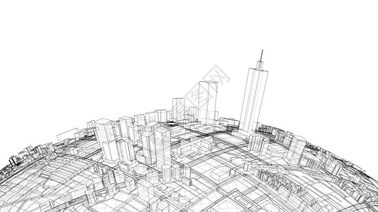 3d城市范围 3d的矢量转换天际办公室桌子建筑房子摩天大楼世界气球地球景观图片