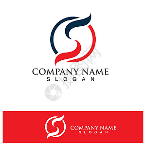 商业企业字母 S 标志设计矢量插图网络公司艺术办公室丝带品牌推广标签字体图片