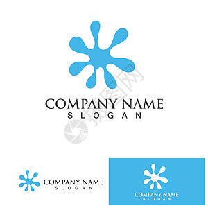 喷洒水的标志和符号矢量海洋标签圆圈艺术液体蓝色水滴气泡公司品牌背景图片