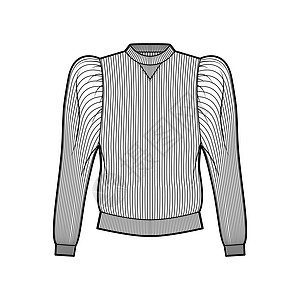 穿带棉衫的棉恤运动衫技术时装插图 集成 长袖浮肿 放松跳跃者棉布服饰男人计算机女性球衣衬衫绘画男士草图图片