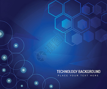 蓝色抽象技术数字高科技概念背景电子安全活力科学墙纸数据商业网络蜂窝创造力图片