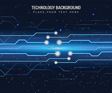 抽象的技术深蓝色背景与微芯片的元素 电路板背景纹理 矢量图工程电子产品数据活力黑色艺术网络电气电路图片