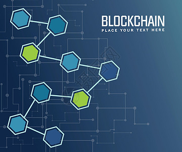 链式技术背景 现代未来几何六边形蓝色背景的地质学密码数据创造力商业贸易货币蜂窝互联网安全墙纸图片